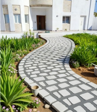 Pierre taillée Zars Blanc