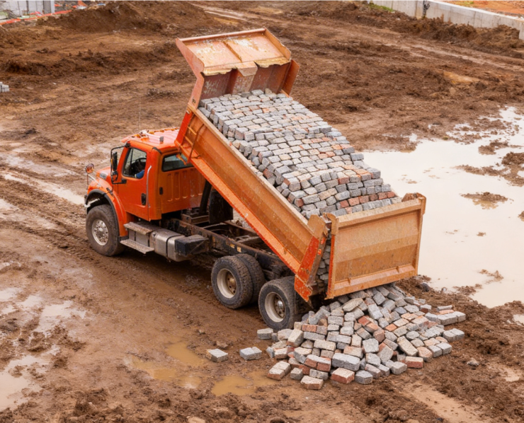 Transport du pierre naturelle